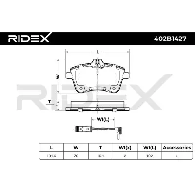402B1427 4.webp - Alternative Part Numbers: 402B1427, 1694201220, 1694200120, 1694200820, 1694201920, A1694200120, A1694200820, A1694201220, A1694201920, 1613819980, 1613819980(CITROËN)
