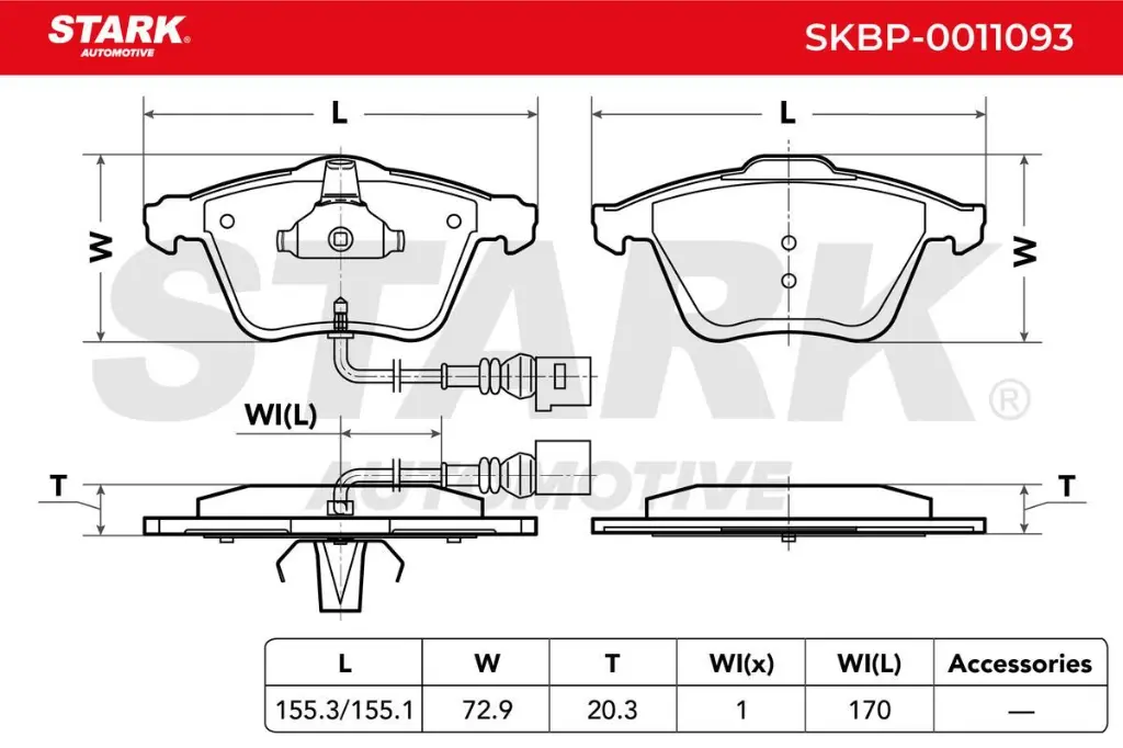 SKBP-0011093 2.webp - Alternative Part Numbers: SKBP-0011093, 8J0698151A , 8P0698151  , 8J0698151F , 8P0698151A 