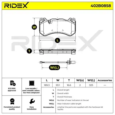 402B0858 4.webp - Alternative Part Numbers: 402B0858, 4F0698151G, 4F0698151H, 4G0698151AC, 4G0698151AE, 4G0698151J, 0004204400, A0004204400