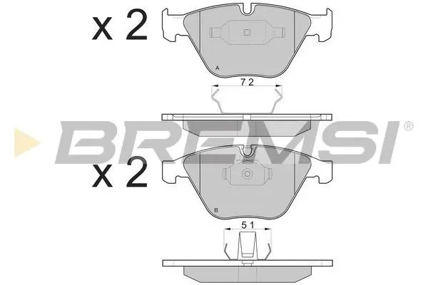 FRONT BRAKE PAD - BP3073, 34111763089, 34112339269, 34112339270, 34112339271, 34116764437, 34116764438, 34116784129, 34116790760, 34112339270(BMW), 34116794920, 34116794919