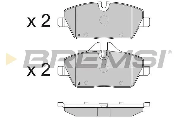 FRONT BRAKE PAD - BP3195, 34112288854, 34116767147, 34106884267, 34116767143, 34116767144, 34116771837, 34116771838, 34116774050, 34116860016, 34112288855