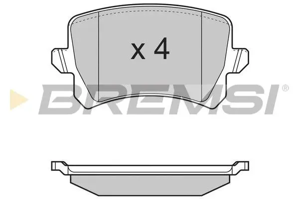 REAR BRAKE PAD - BP3366, 3C0698451A , 3C0698451C , 1TD698451 , L8E0698451J , 1K0698451E , 1K0698451B , 1K0698451K, JZW698451E , 1K0698451L , 3AA698451A