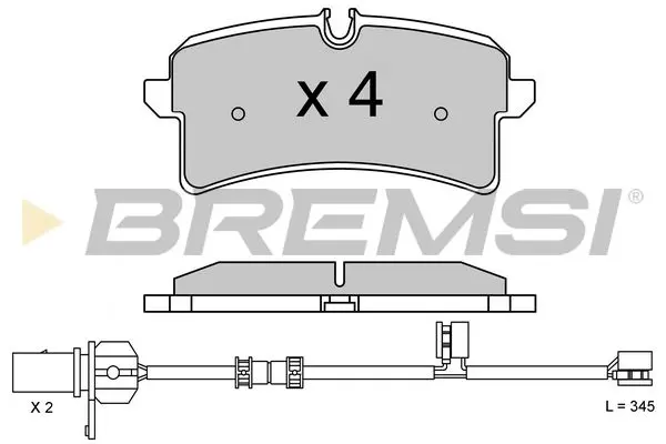 REAR BRAKE PAD - BP3624, 4H0698451E , 4H0698451F , 4H0698451H , 4H0698451N , 4H0698451P , 4H0698451Q , 4H6698451 , 4H6698451A , 4H6698451F , 3Y0698451 , 3Y0698451B , 3Y0698451C , 95B698451 , 95B698451A , 95B698451B