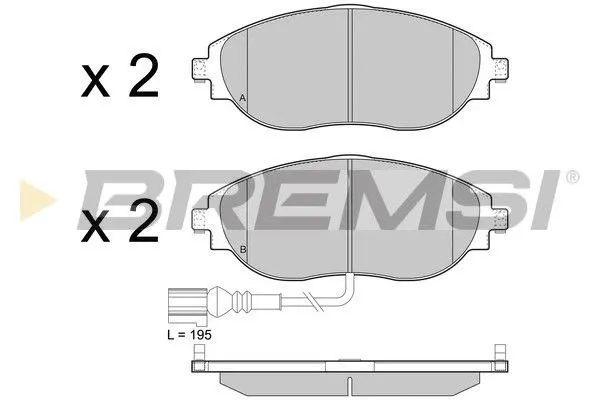 FRONT BRAKE PAD - BP3474, 5Q0698151K , 8V0698151C , JZW698151AT , 3Q0698151B , JZW698302DG , 5Q0698151AG, 5Q0698151G