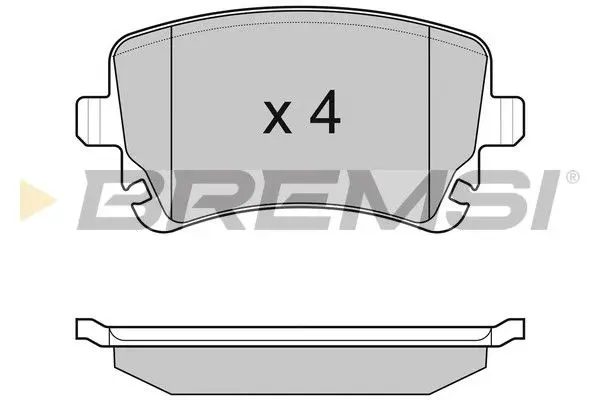 REAR BRAKE PAD - BP3086, 4B3698451, 4B3698451A, 4E0698451, 4E0698451A, 4E0698451B, 4F0698451, 4F0698451C, 4F0698451F, 4F0698451G, 4F0698451H, 8E0698451N, 8E0698451P, 8E0698451C, 8E0698451H, 3W0698451, 3W0698451B, 7E0698451C, 7H0698451A, 7H0698451D, JZW698451L