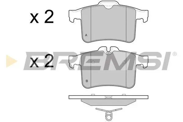 REAR BRAKE PAD - BP3484, C2D3792, C2D60655