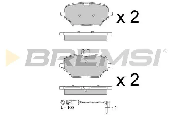 REAR BRAKE PAD - BP3882, A0004203902, A0004204202, A0004207103
