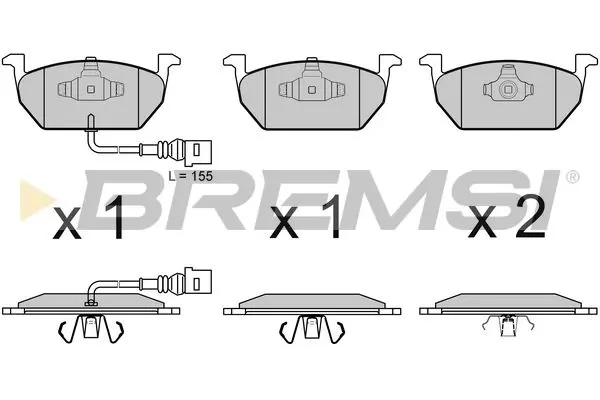 FRONT BARKE PAD - BP3631, 5Q0698151C , JZW698151AS , 2Q0698151C , 5Q0698151H  , 5Q0698151E 