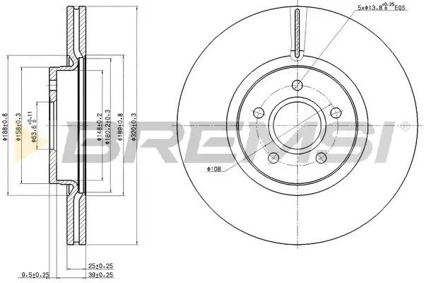 FRONT BRAKE DISC SET - CD7649V, 2745214, 30666996, 31262720, 31302573, 31329122, 31341644, 31381376, 31400818, 31400938