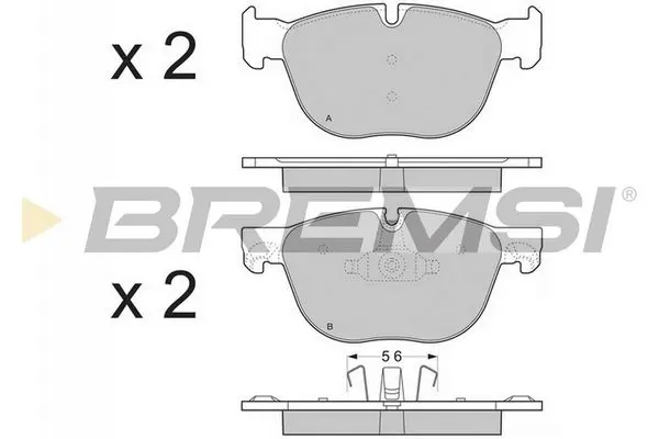 FRONT BRAKE PAD - BP3371CE, 34112475040, 4074370, 6852253, 2413068, 34112413038, 34116778403, 34116857096, 34116779293, 6857096, 6778403, 2413038, 34114074370, 34112413068, 34112413052