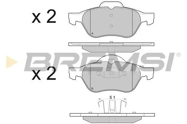 FRONT BRAKE PAD - BP2981, 410600012R , 410607690R , 7701209808, 7701206598, 7701208183, 8660004594, 8671016178