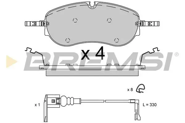 FRONT BRAKE PAD - BP3949, 1EA698151B, 1EA698151C, 1EA698151D, 1EA698151J