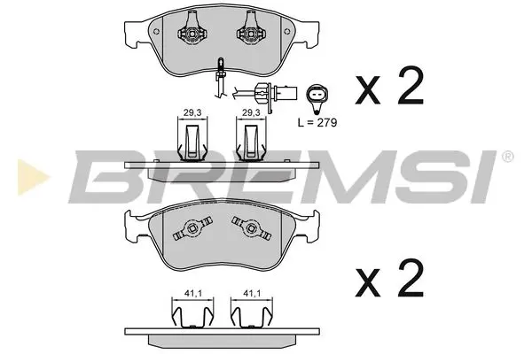 FRONT BRAKE PAD - BP3137, 4E0698151 , 4E0698151A , 4E0698151B , 4E0698151E , 4E0698151J , 4E0698151K , 4E4698151 , 4E4698151A, BP3137(BREMSI), 4E0698151(AUDI ), 4E0698151A(AUDI ), 4E0698151B(AUDI ), 4E0698151E(AUDI ), 4E0698151J(AUDI ), 4E0698151K(AUDI ), 4E4698151(AUDI ), 4E4698151A(AUDI )