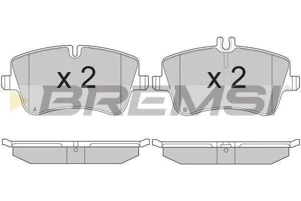 FRONT BRAKE PAD - BP2896, A0034202520, A0034202620, A0034204520, A0034205920, A0034206020, A0034209520, A005420620, A0054206220, A0054209620, A0064206220