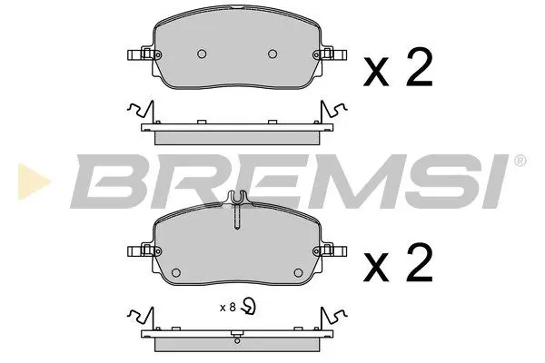 FRONT BRAKE PAD - BP3965, A0004200204 , A0004200304 , A0004203303 , A0004203403, BP3965(BREMSI), A0004200204(MERCEDES-BENZ), A0004200304(MERCEDES-BENZ), A0004203303(MERCEDES-BENZ), A0004203403(MERCEDES-BENZ)