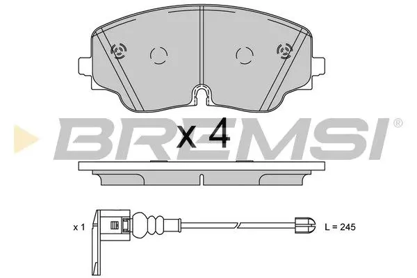 FRONT BRAKE PAD - BP3928, 5WA698151B , 5WA698151M , 5WA698151R, BP3928(BREMSI), 5WA698151B(VOLKSWAGEN ), 5WA698151M(VOLKSWAGEN ), 5WA698151R(VOLKSWAGEN )