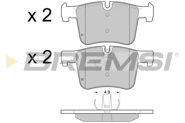 FRONT BRAKE PAD - BP3453, 34106799801, 34106856191, 34106859181, 34106859182, 34114073936, 34116854126, 34116856193
