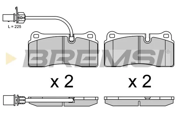 REAR BRAKE PAD - BP3689, 420698451, 420698451B , 420698451C , 420698451F , 420698451H , 420698451J , 4L0698451B , 4L0698451C , 4S0698451A , 4S0698451L , 34212284990, 32000561, 400698151