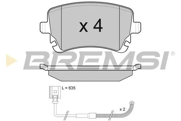 REAR BRAKE PAD - BP3087, 4B3698451, 4B3698451A, 4E0698451, 4E0698451A, 4E0698451B, 4F0698451, 4F0698451C, 4F0698451F, 4F0698451G, 4F0698451H, 8E0698451N, 8E0698451P, 8E0698451C, 8E0698451H, 3W0698451, 3W0698451B, 7E0698451C, 7H0698451A, 7H0698451D, JZW698451L