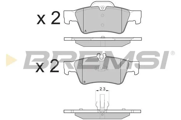 REAR BRAKE PAD - BP3088, A0004230230, A0064200120 , A0054207920 , A004420442067 , A0034205120 , A0004209804 , A0054209320 , A0074206820 , A0074201020 
