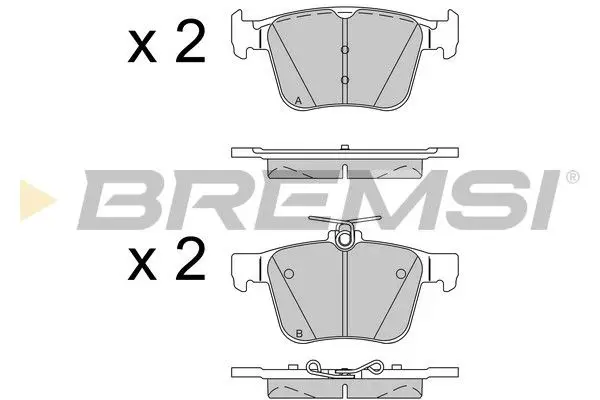 REAR BRAKE PAD - BP3517, 3Q0698451, 3Q0698451D, 3Q0698451E, 3Q0698451F, 5Q0698451P, 5Q0698451C, 5Q0698451N, 5Q0698451S, 8Q0698451N, 8V0698451H, JZW698451AA, 3Q0698451B, 3Q0698451G